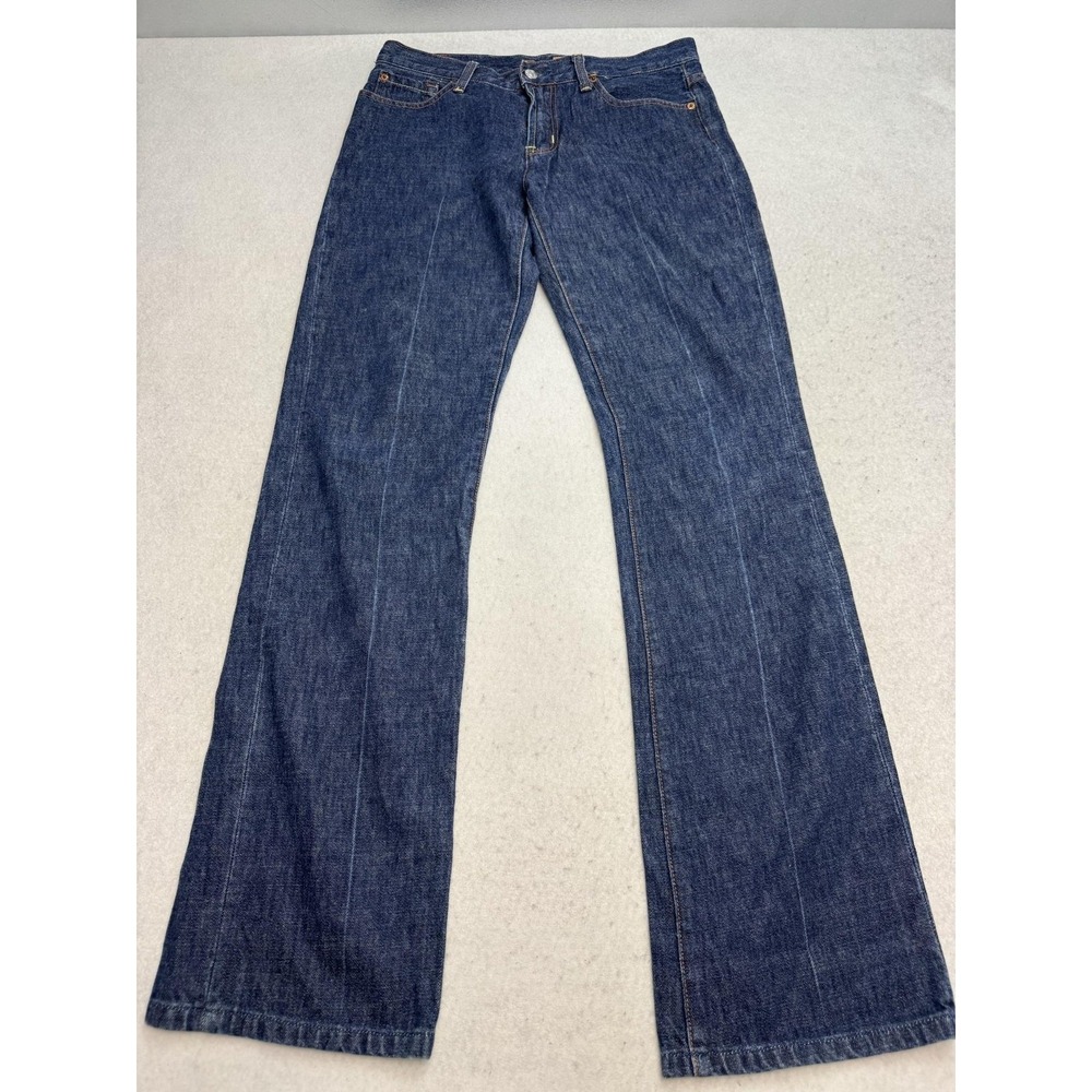 Seven7 Jeans Womens 29 Blue Medium Wash Mid Rise Bootcut Embroidered Denim